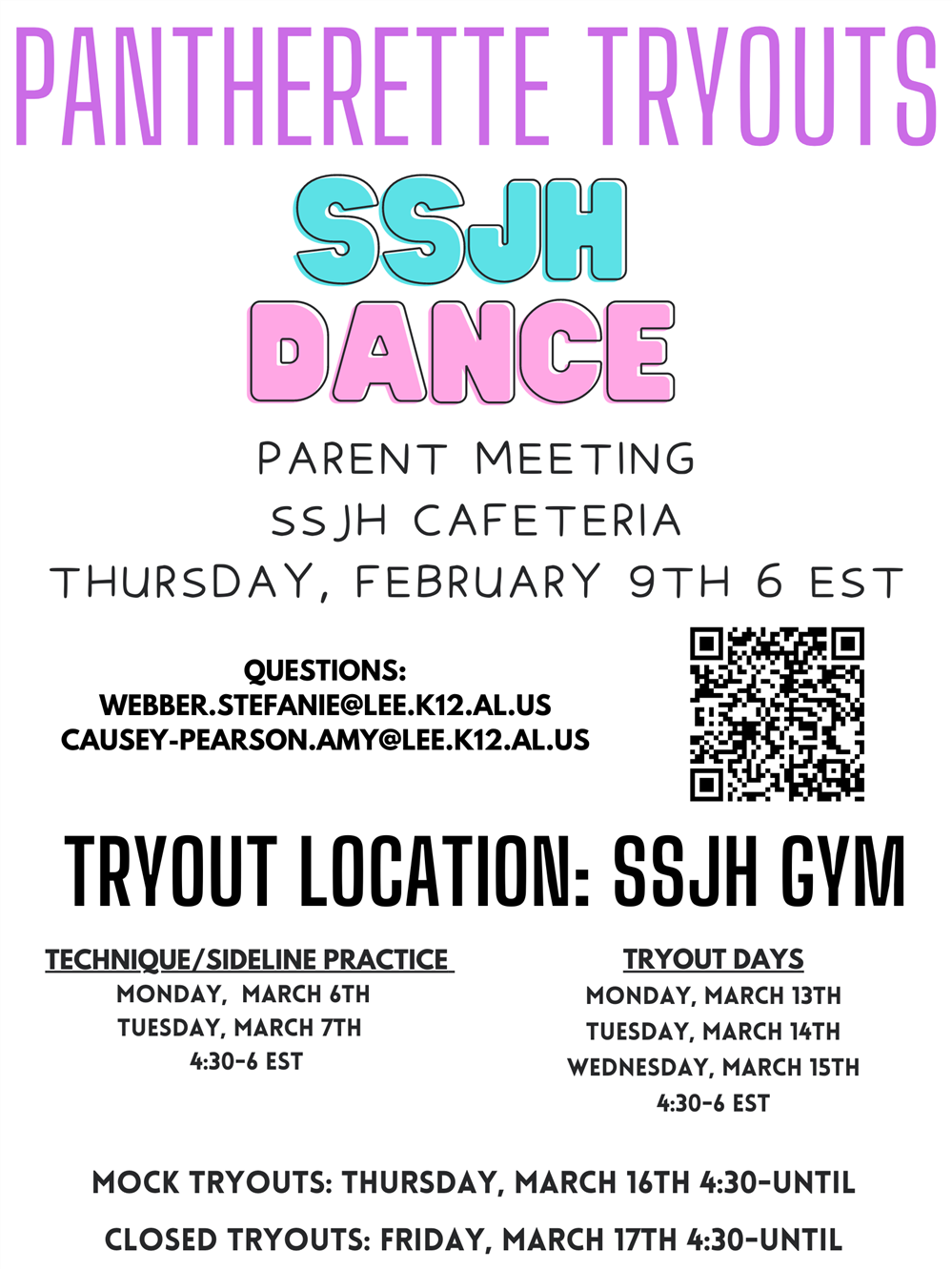 Pantherette Tryouts